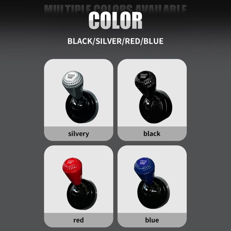 Universal Chrome Plated Car Start Button Lever With 4 Color Option Suitable For Interior Upgraded And DIY Installation