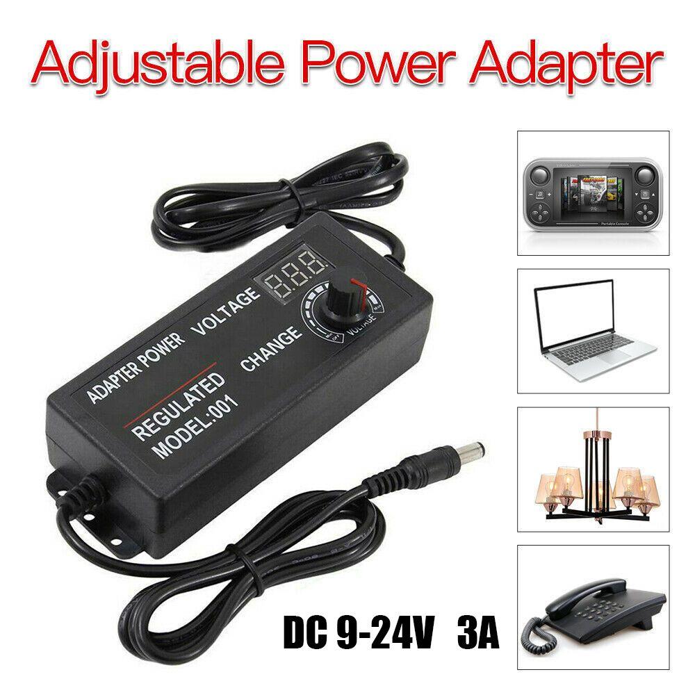 

Durable Variable Volt AC/DC Charger Variable Power Supply Adapter Adjustable Voltage 9-24V