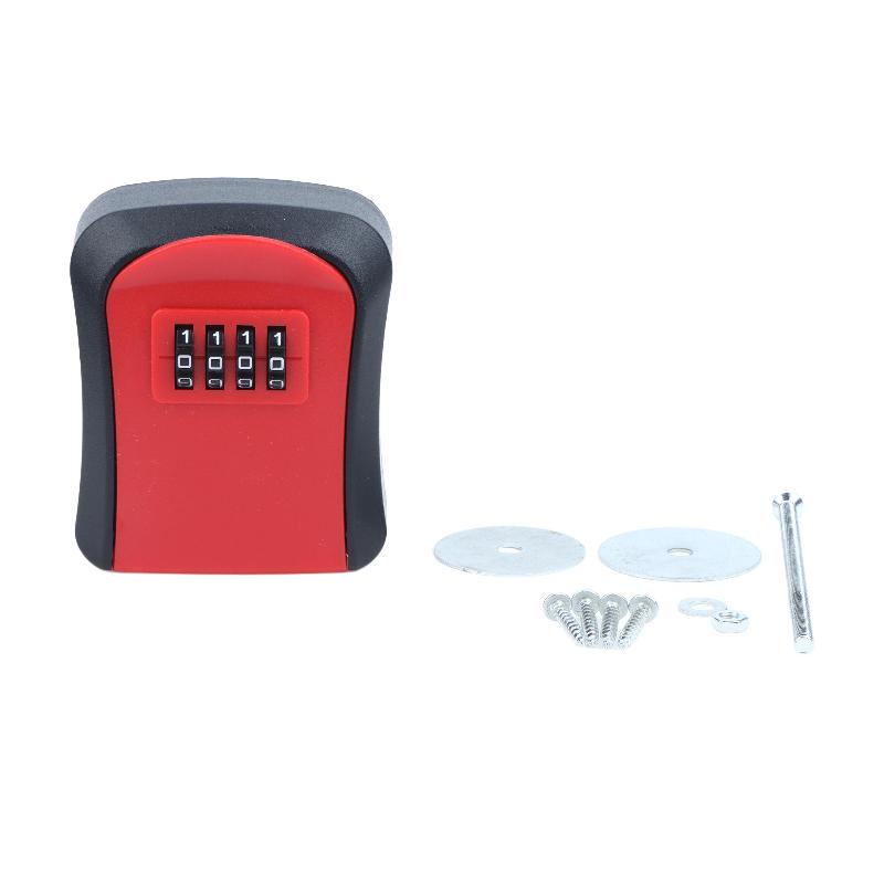 Wall Mounted Key Safe Box 4 Digits Password Lock High Durability Anti-Pry Key Keeper for School Apartment Entrance