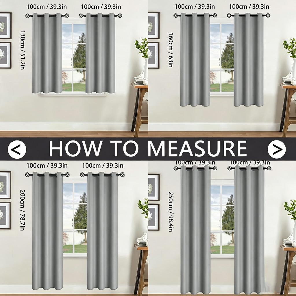 100% Blackout Curtains for Bedroom Living Room Thermal Insulated Grommet Window Drapes Privacy Protection Home Decor