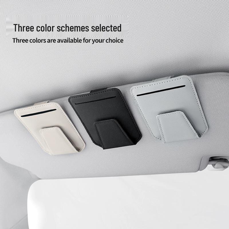 Multifunctional Car Sun Visor Sunglasses & Card Holder Clip