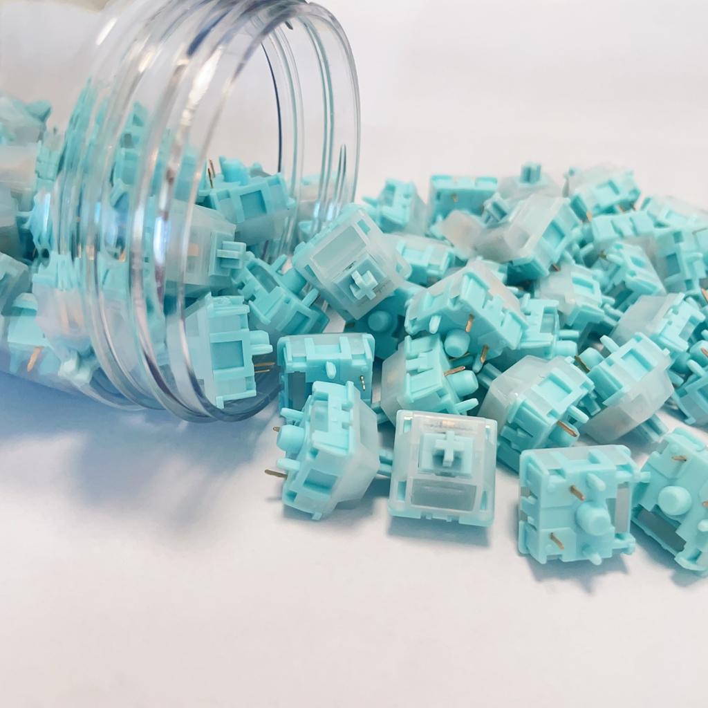HMX Blue Star Interruttore Silenzioso Tattile 5 Pin Accessori Tastiera Meccanica RGB POM PC PA66 Interruttore Muto Lubrificato in Fabbrica per Hot Swap