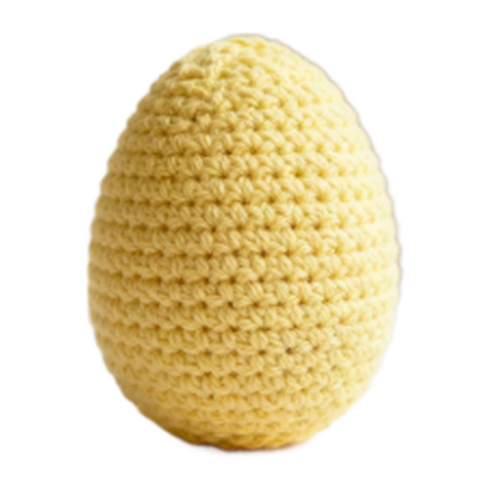

Easter For Table Decoration Featuring Handmade Knitted Egg with Colorful Yarn Finish for Springtime Holiday Events