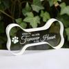 Acrylic Bone Table Sign Decoration, Paw Print Bone Desk Ornament, Transparent Bone Shape Keepsake Decor, Sympathy Gift for Loss of Dogs