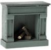 Accessory for Maileg Dolls Fireplace Mouse Blue