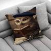 Nighthawk Night Owl Bird Throw Pillow Case For 50x50cm 30x30cm 55x55cm 45x45cm 40x40cm Square Bed Pillowcase Cover
