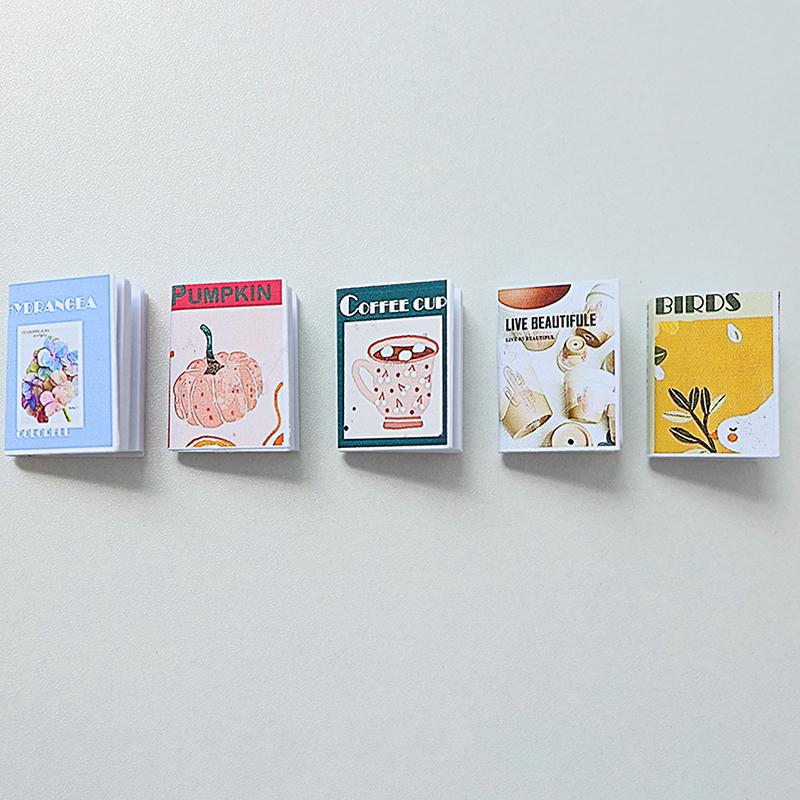 

5 шт. Миниатюрные книги для кукольного домика, Модель, Украшение для кабинета кукольного домика, Аксессуары для микросцены кукольного домика, Игрушки для ролевых игр A1
