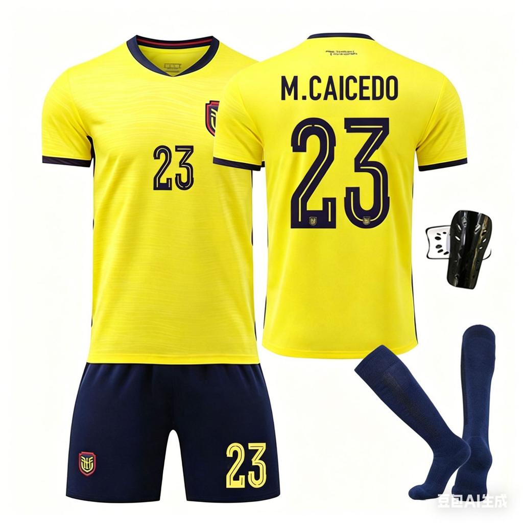 World Cup Ecuador Home Football Jersey Set No. 10 Pais Jersey, Men