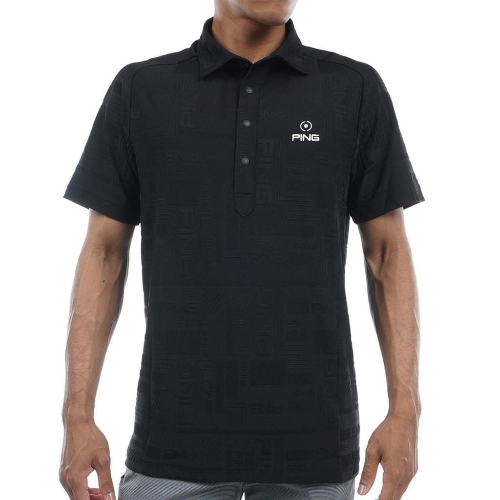 Ping Apparel Short Sleeve Polo Shirt Fits All Golf Size Size 3L Men's (All-Way Stretch, Teams) - 621-3260801 010_Black,