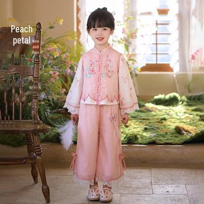 Girls' New Chinese Style Hanfu Tang Suit Set