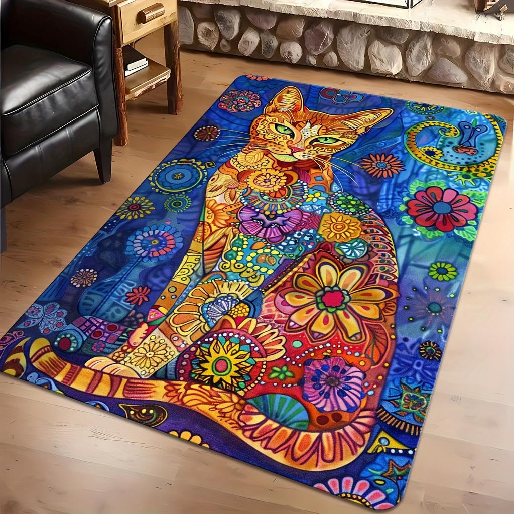 1PC Energy Tree Pattern Kitchen Rugs Non-Slip Home Door Mats Pop design Bathroom Rug Bath Mat Carpet for Home Sink Laundry Decor