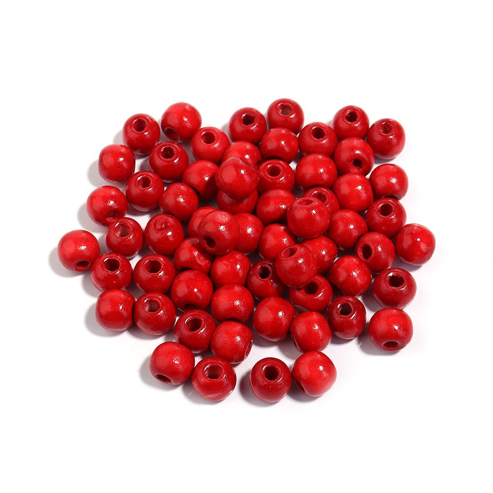 8 10 12mm Natural Wooden Beads Large Hole Loose Spacer Round Bead For Jewelry Making Diy Craft Bracelet Necklace Toy Accessories