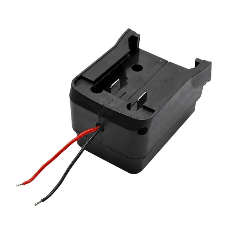 Battery Dock Adapter Base with Cable Ends, 18V Output Unit for DIY Users, Temporary Equipment Supply, Shop Tasks, and Field Applications