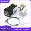 REX-C100 PID Ελεγκτής Θερμοκρασίας Τύπου Κ Μονής Εισόδου Ψηφιακή Οθόνη Θερμοστάτης AC110V-240V Ρελέ Έξοδος SSR 400℃