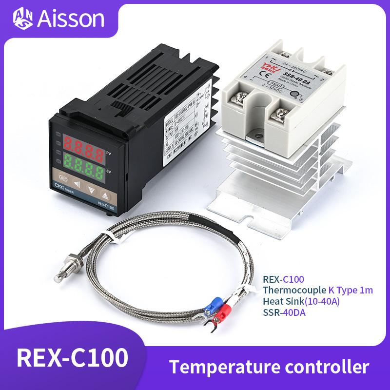 REX-C100 PID Ελεγκτής Θερμοκρασίας Τύπου Κ Μονής Εισόδου Ψηφιακή Οθόνη Θερμοστάτης AC110V-240V Ρελέ Έξοδος SSR 400℃
