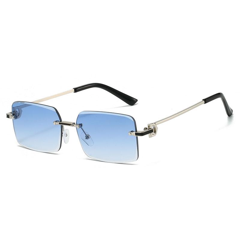 

Солнцезащитные очки высокого качества, безободковые, квадратные, металлические, женские, мужские, изысканные, модные, брендовые, для вечеринки, путешествий, женские, мужские, очки UV400