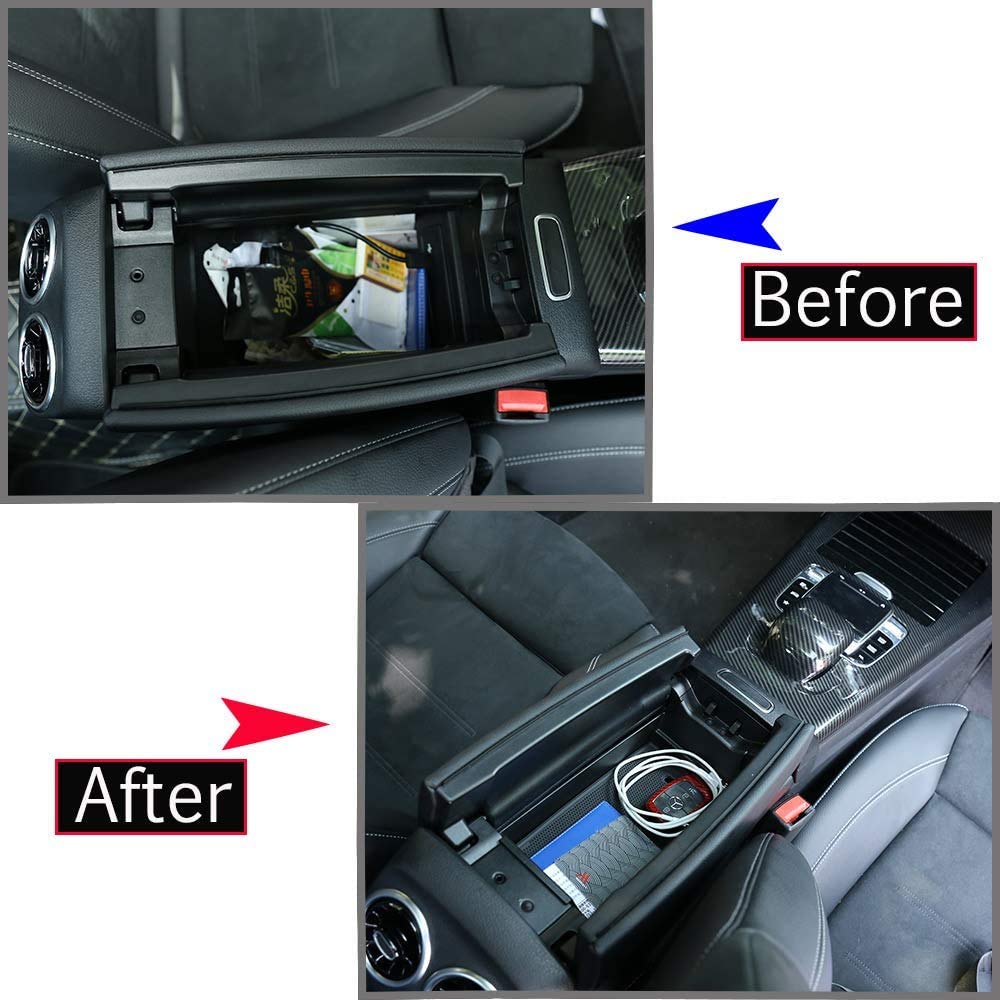 SHIFENG Car Plastic Armrest Storage Box Center Phone Tray for Mercedes Benz A B GLA CLA GLB Class W177 W247 H247 C118 X247 2020 2021 2022 2023
