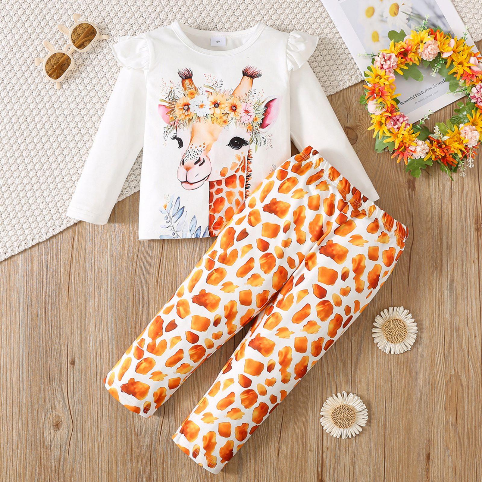 

Комплект детского топа с длинным рукавом - Повседневный, стильный и универсальный детский наряд 5Y оранжевый