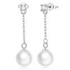 WOSTU Hot Fashion 100% 925 Sterling Silver Lucky Forever Circular Stud Earrings For Women Authentic Original Jewelry Gift