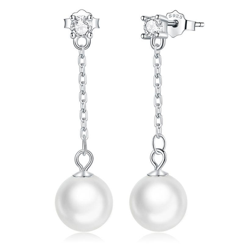 WOSTU Hot Fashion 100% 925 Sterling Silver Lucky Forever Circular Stud Earrings For Women Authentic Original Jewelry Gift