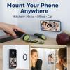 Magnetic Phone Wall Mount – Hands-Free Shower Mirror Holder & Car Sticker Stand, Compatible with iPhone 17 16 15 14 13 12 Pro Max Mini (Black)