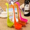 Food Grade PP Plastic Solid Color Strainerable Spoon Creative Swan Style Long Handle Big Soup Spoon Kitchen Tableware