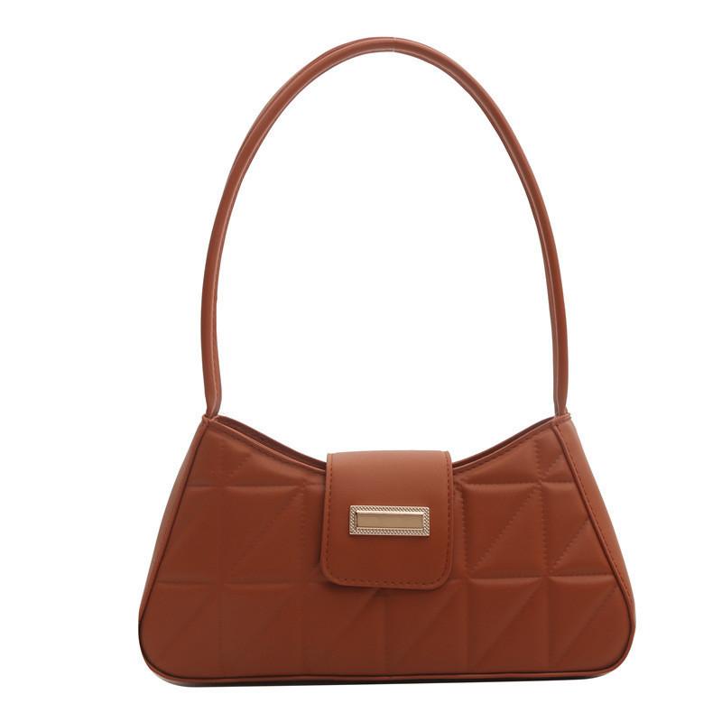 Stylish Chic Quilted Pu Leather Shoulder Bag For Women Trendy Small Square Bag