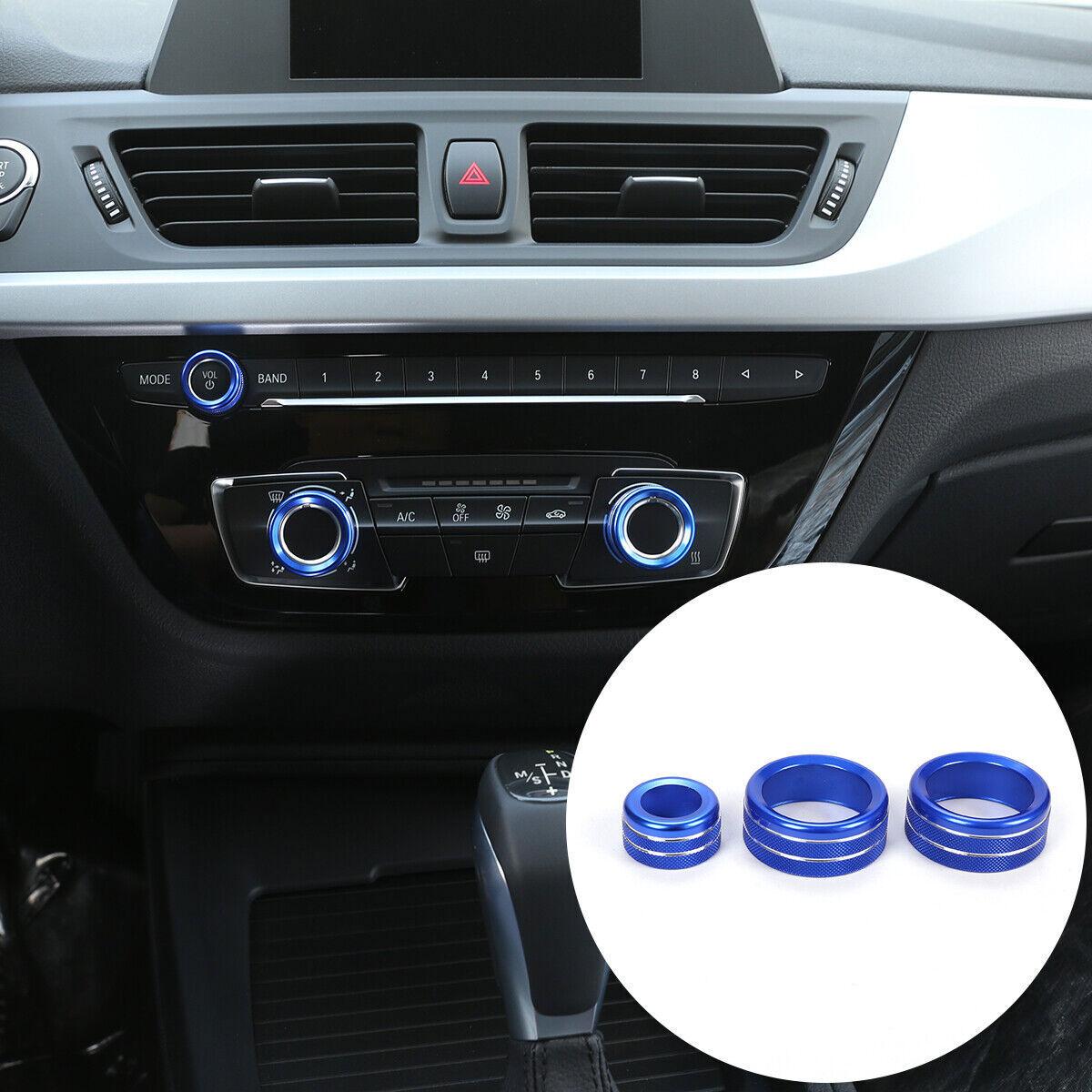 Blue Alloy Air Condition Volume Button Knob Ring Cover For Toyota Supra 19-