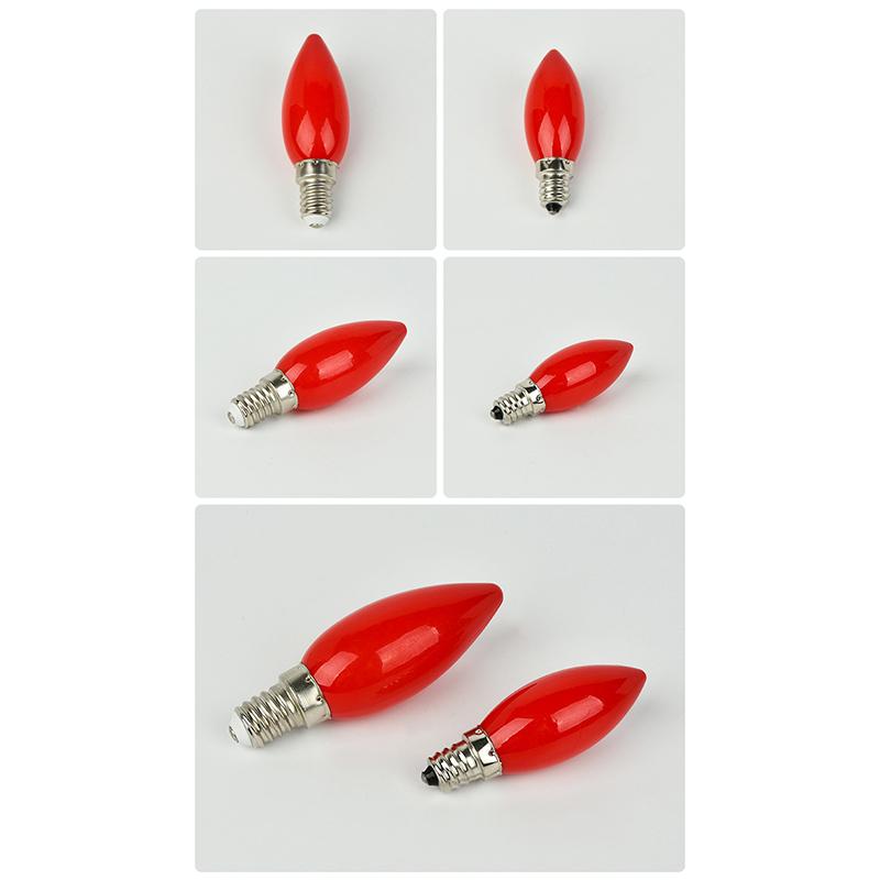 1Pc Led Altar Bulb E12/E14 Red Candle Buddha Lamp Temple Decorative Lamp