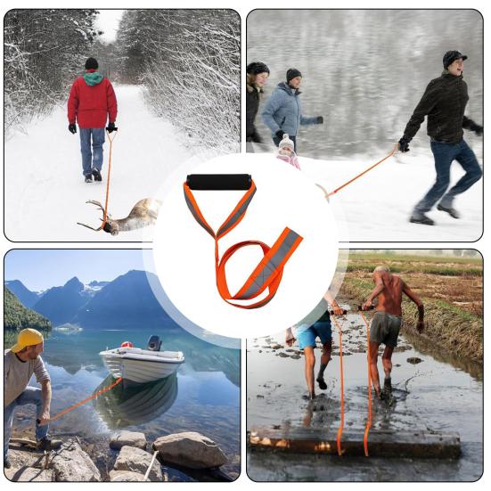 Hirsch Zuggurt Einfach zu Bedienen Schwerlast Reflektierend Verstellbar Hirschgeschirr Leine