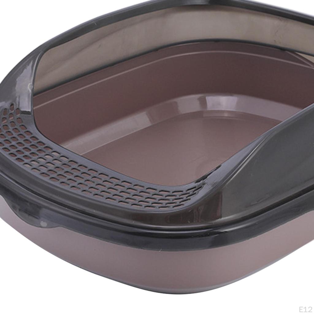 Cat Litter Box Kitten Pan Toilet Open Potty Bedpan Top Pet Tray