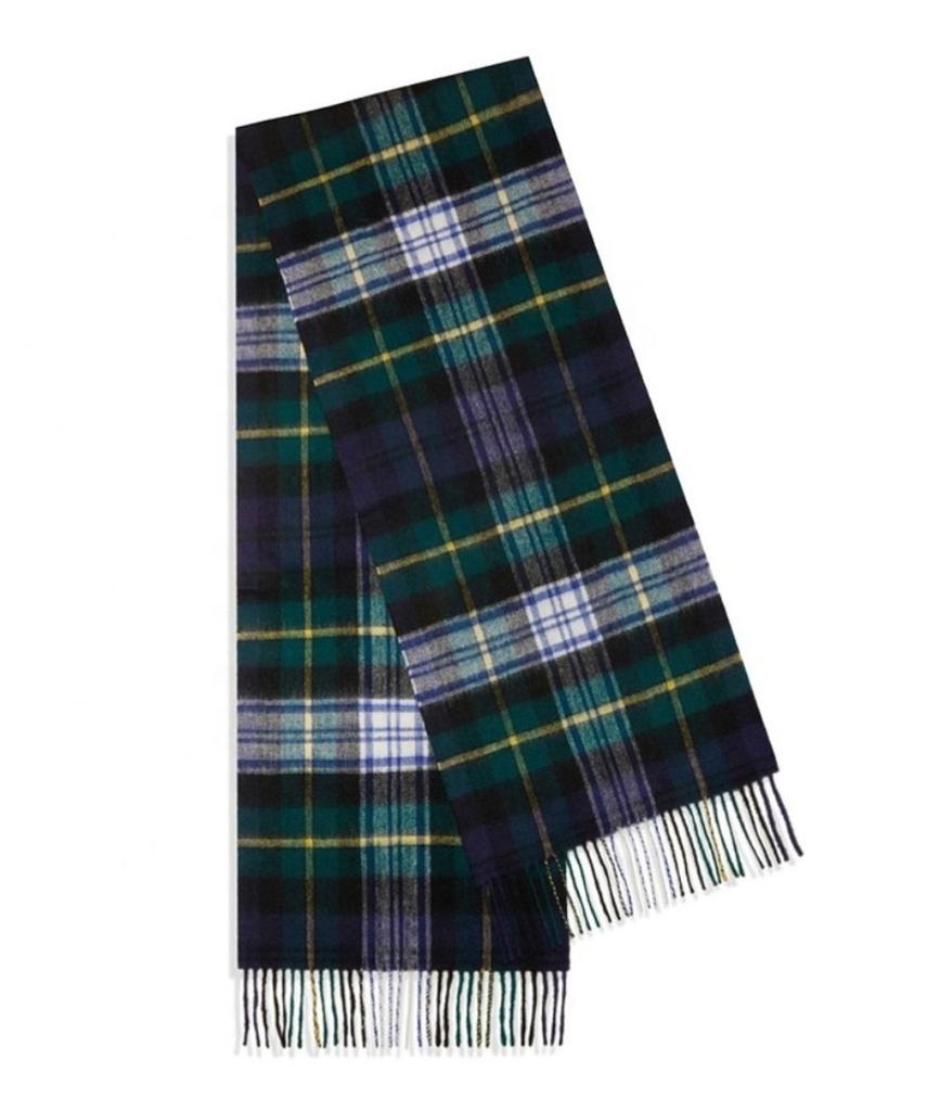 Hamilton Kilts Szalik Tartan z 100% Wełny Jagnięcej, Zimowa Stola z Długimi Frędzlami