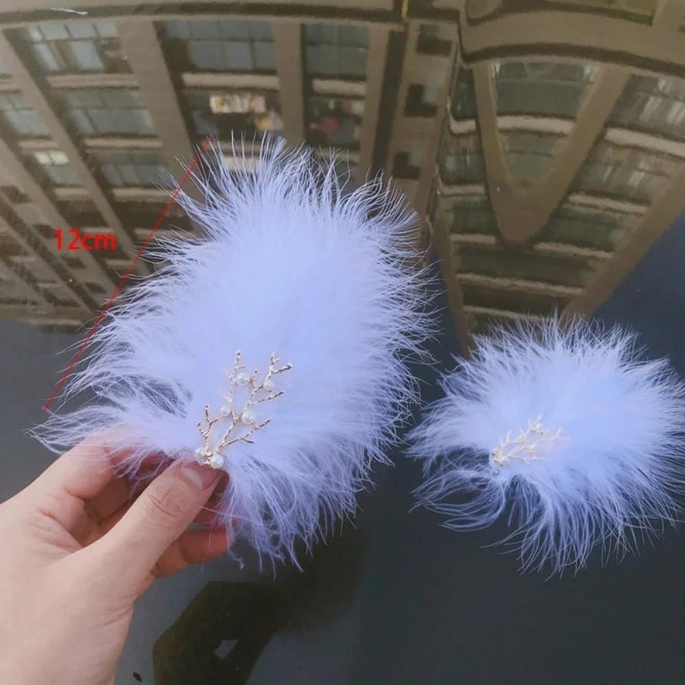 Fairy 12cm Fairy Feather Hairpins Feather Sweet Style Feather Barrettes Side Clip Feather Hair Clip Wedding Party