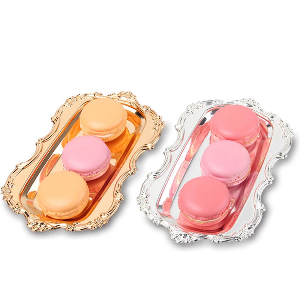 

Towel Snacks Tray Silver Food Safe Decorative Cake Dish Fruit Dessert Plate for Wedding Party Birthday Tea Party Home