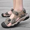 WAERTA New Fashion Summer Leisure Men Shoes Beach Sandals High Quality Genuine Leather Sandals Soft Men Sandals Large Size 38-46