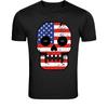 American Flag Skull T-Shirt - Patriotic USA Graphic Tee