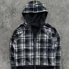 BeatStreet Europese en Amerikaanse Mode Casual Veelzijdig Geruit Klassiek Dubbelzijdig Gelaagd Ontwerp Elegante Hoodie Y2k