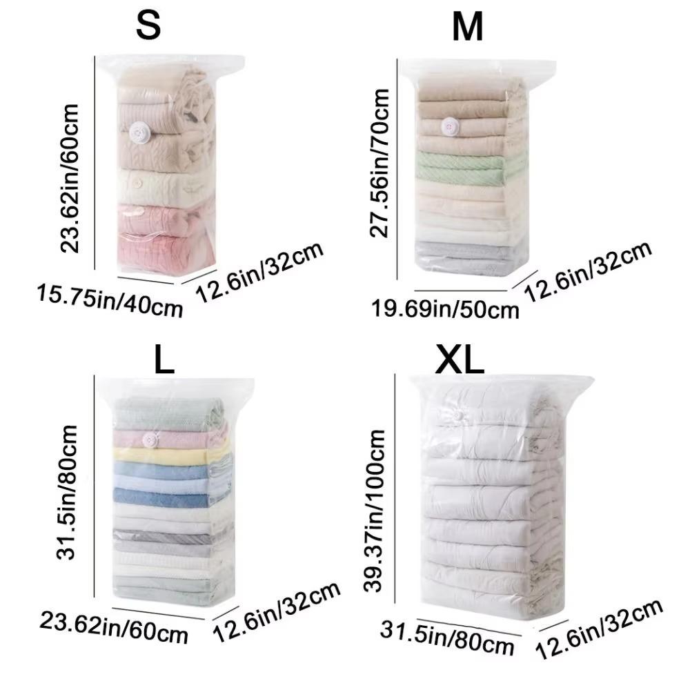 Clothes Organizer Vacuum Compression Bag Reusable Vacuum Seal Storage Bag  for Suits/Dress/Jacket