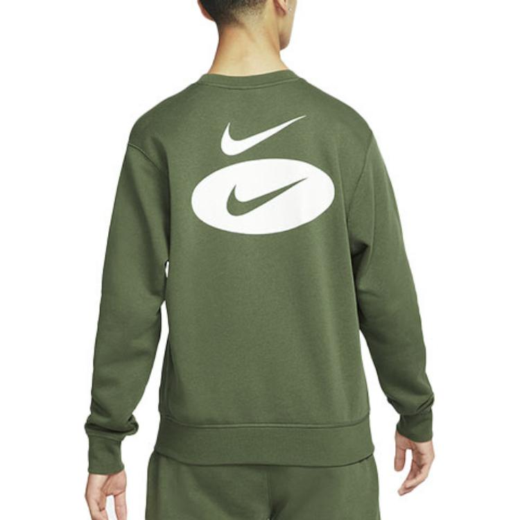 Nike Sweatshirts Men's Rugged Green Crew Neck Thickened Other DM5461-326