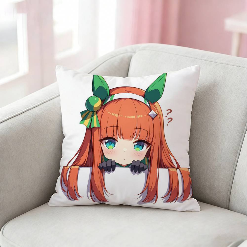 PPretty Derby SSilence Suzuka Pillow Case Cushion Cover Throw Pillow Case For Car Sofa