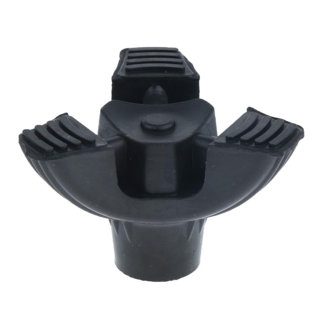 Crutches Support Base with Durable Rubber Tripod Tip 3/4 "5/8"