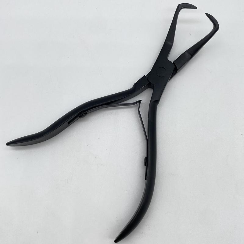 1 buc Clește Argintiu din Oțel Inoxidabil de 5,5 inch cu două cârlige Instrumente de Îndepărtare a Extensiilor de Păr cu Keratină