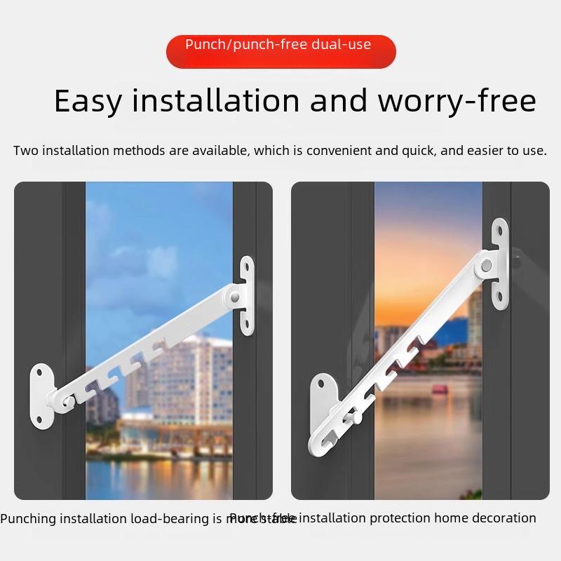 Blocare de siguranță pentru copii pentru ferestre și uși - cârlig de sprijin rezistent la vânt