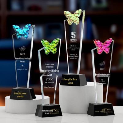 Butterfly Crystal Trophy Award for Excellence