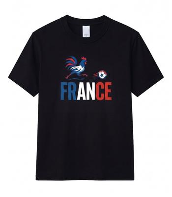 Team France Soccer Shirt Patriotic French Football Tee Rooster Sports Apparel