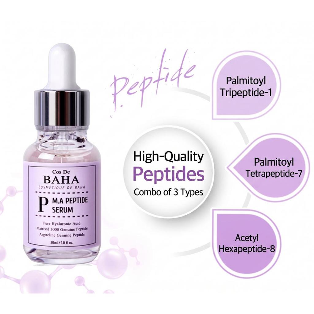Cos De BAHA P M.A Peptide Serum 30ml / 60ml (Matrixyl 3000 & Argireline)