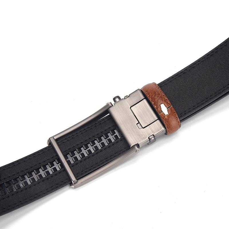 Belt Men'S Belt Automatic Buckle Imitation Needle Buckle 3.5 Simple Casual Retro Business Men'S Belt