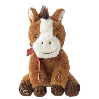 HEADS Plush Toys W160 X D230 X H220mm Brown, 2-Piece Set, Puffy the Pony, Zodiac, HEADS DAP-PBQS