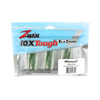 Zman Señuelo blando MinnowZ de 3 pulgadas, paquete de 6 lubinas bebé (3441)