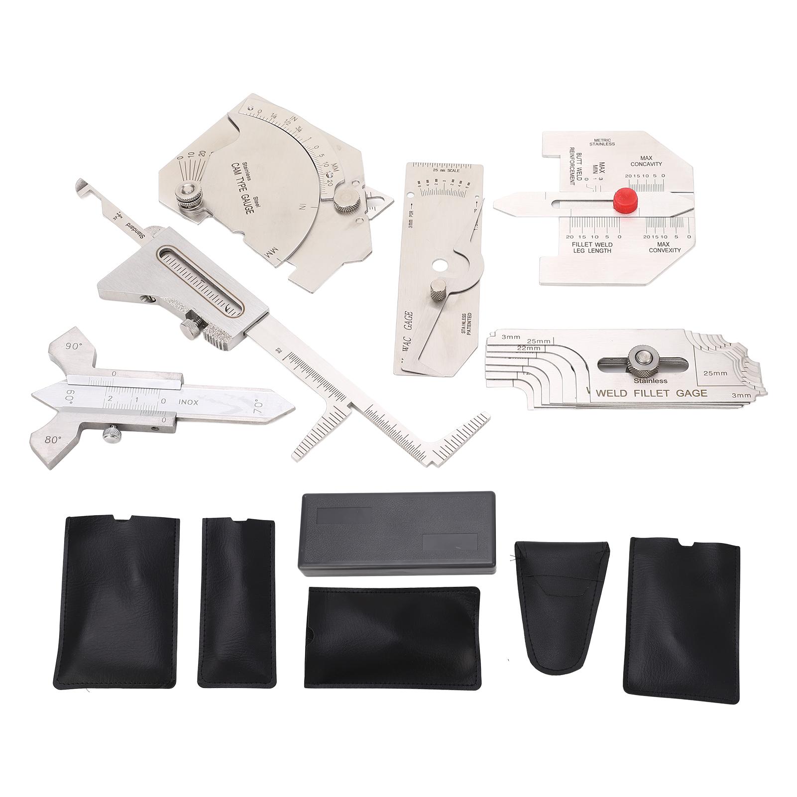 

Шаблон для углового шва Набор шаблонов для сварки Угловой шаблон Включает шаблон Hi Lo Пористость Подрезы Контрольный шаблон Инструмент для измерения угла